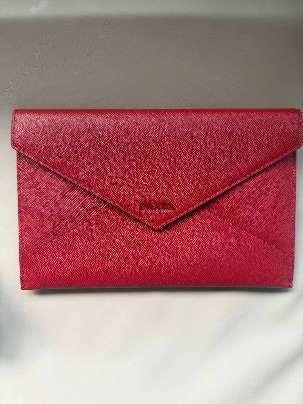 Prada leather clutch